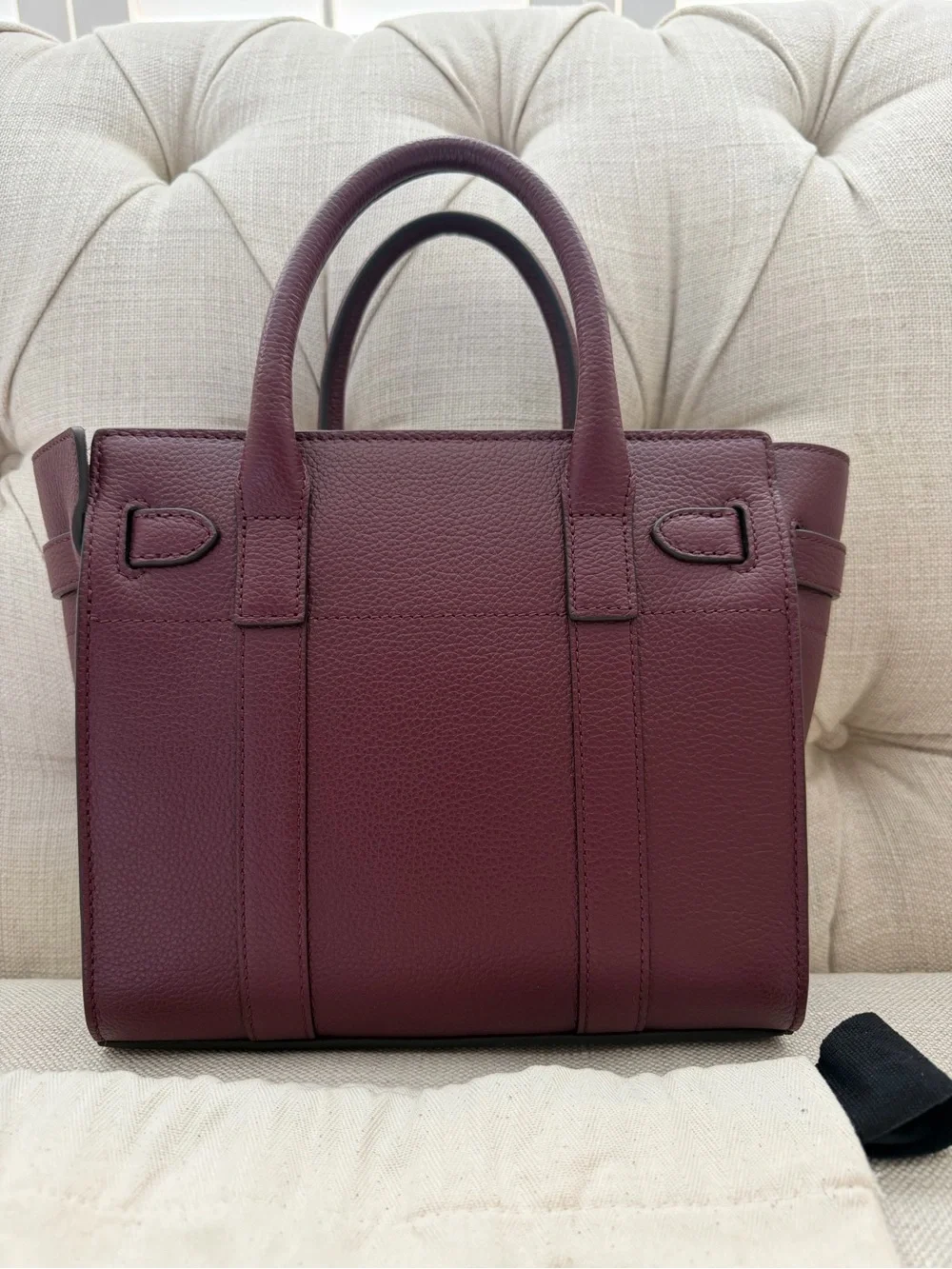 Mulberry Mini Zipped Bayswater - oxblood color
